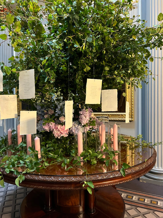 Hanging Table Plan Cards