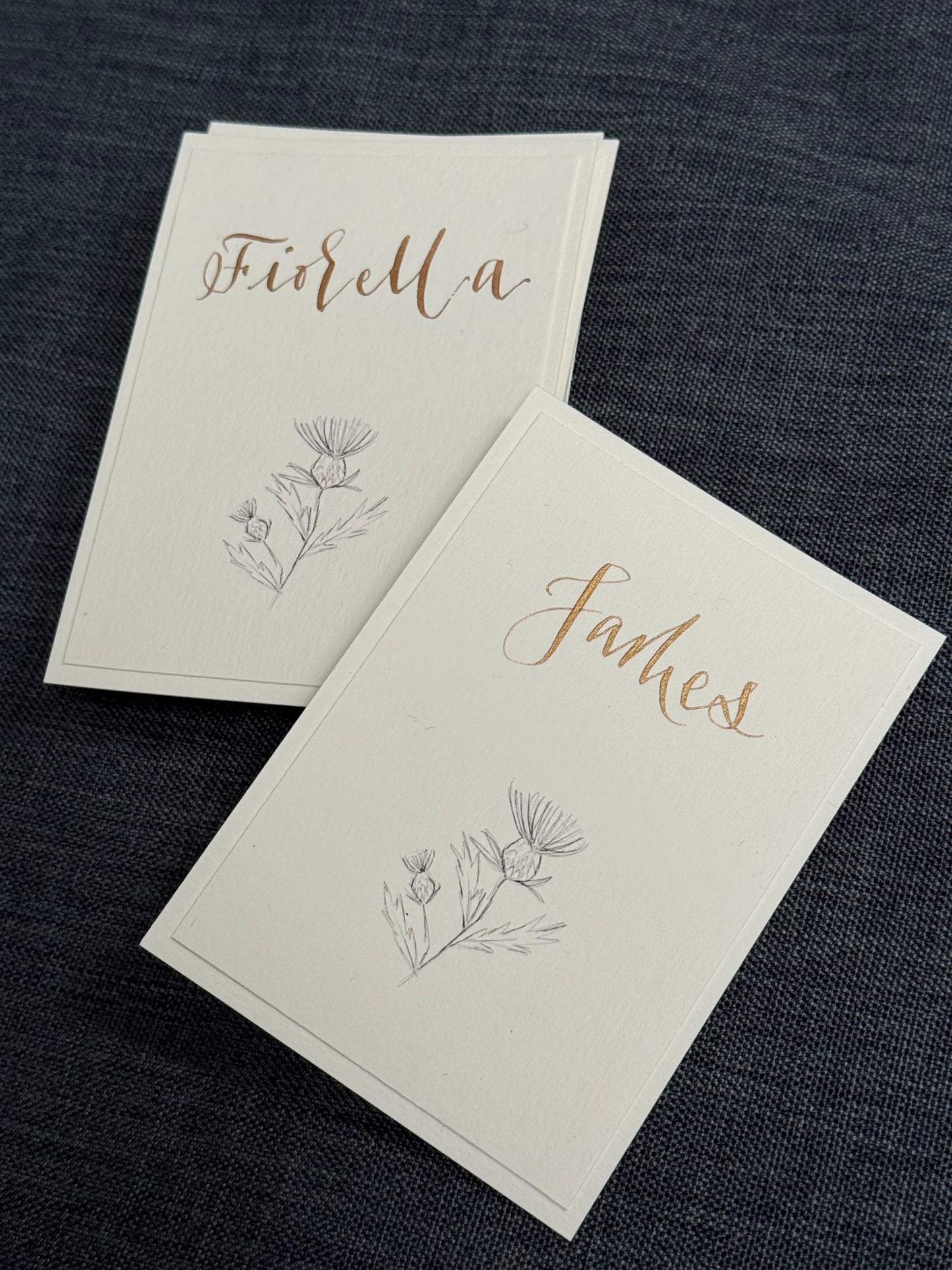 Elegant Thistle Place Cards