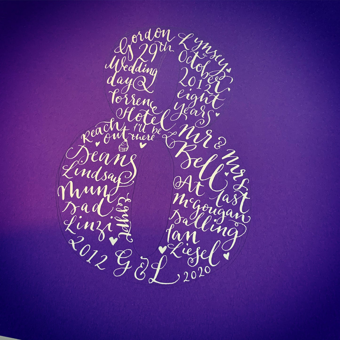 Custom Shape Calligraphy in Frame