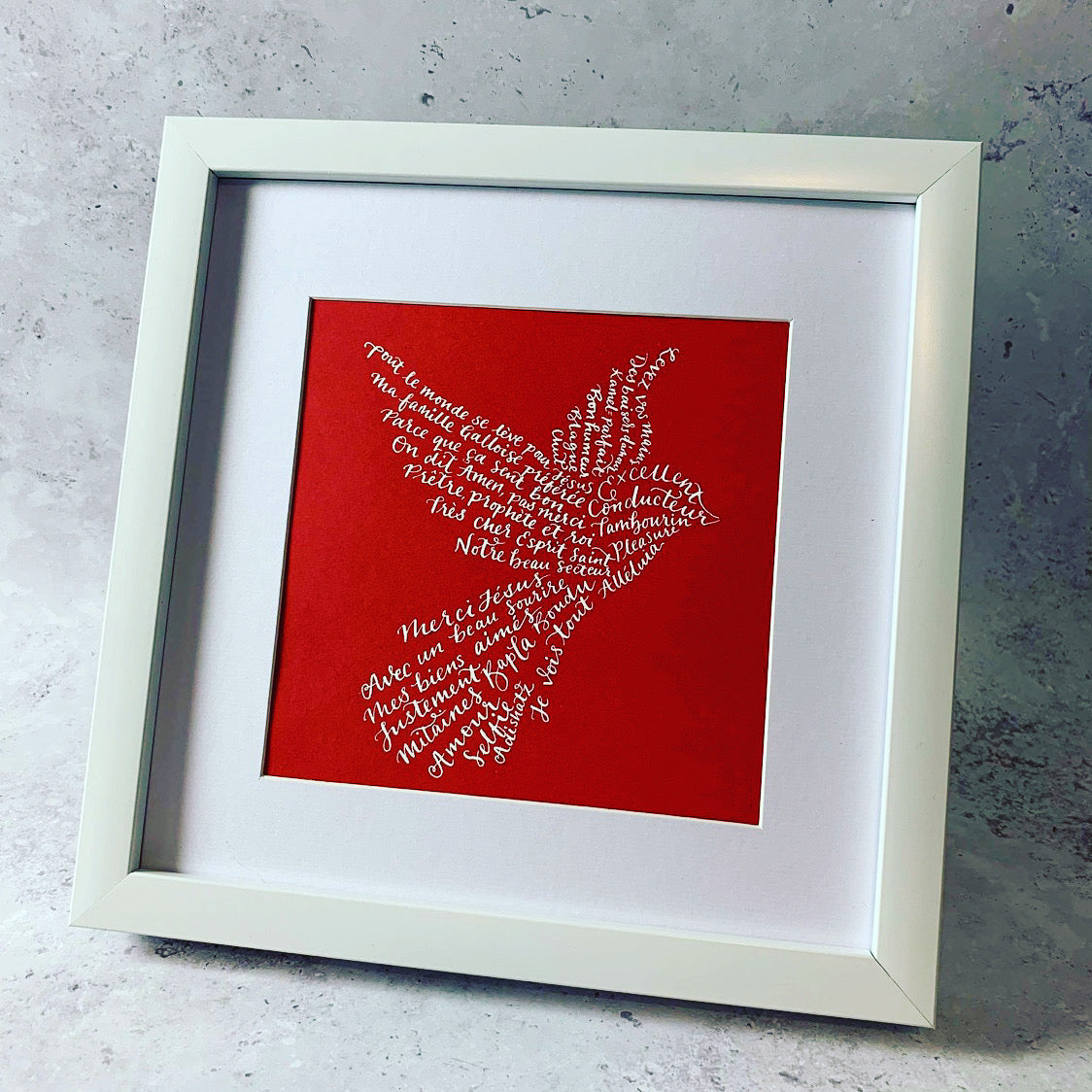 Custom Shape Calligraphy in Frame
