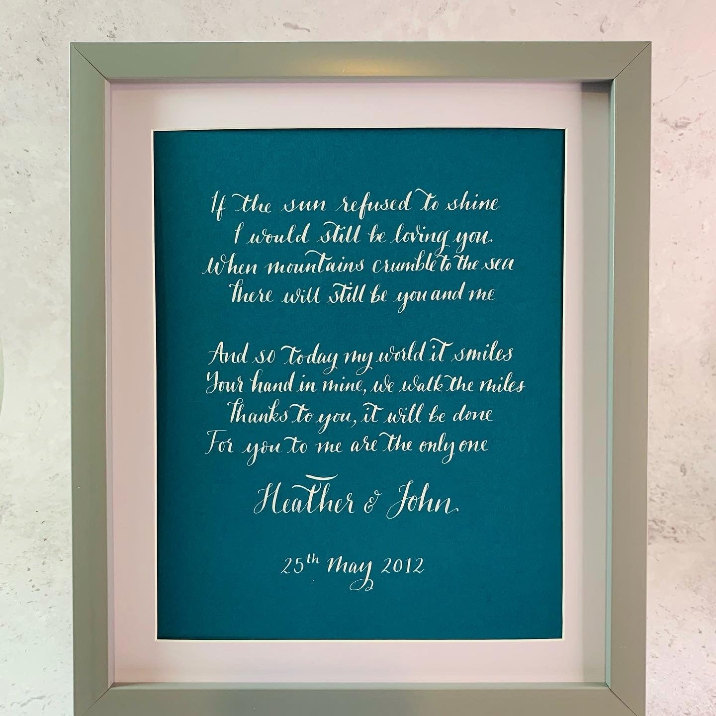 Framed Calligraphy Quotes / Poems / Lyrics