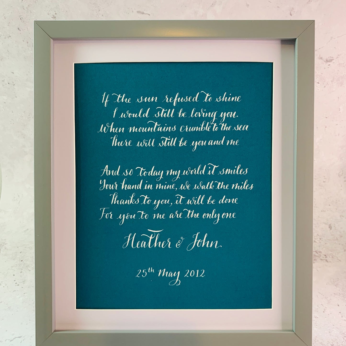 Framed Calligraphy Quotes / Poems / Lyrics