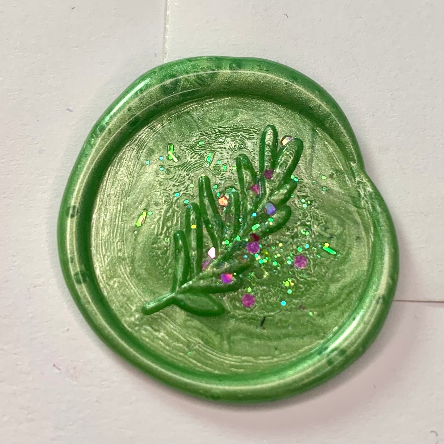 Sparkling Wax Seal leaf design