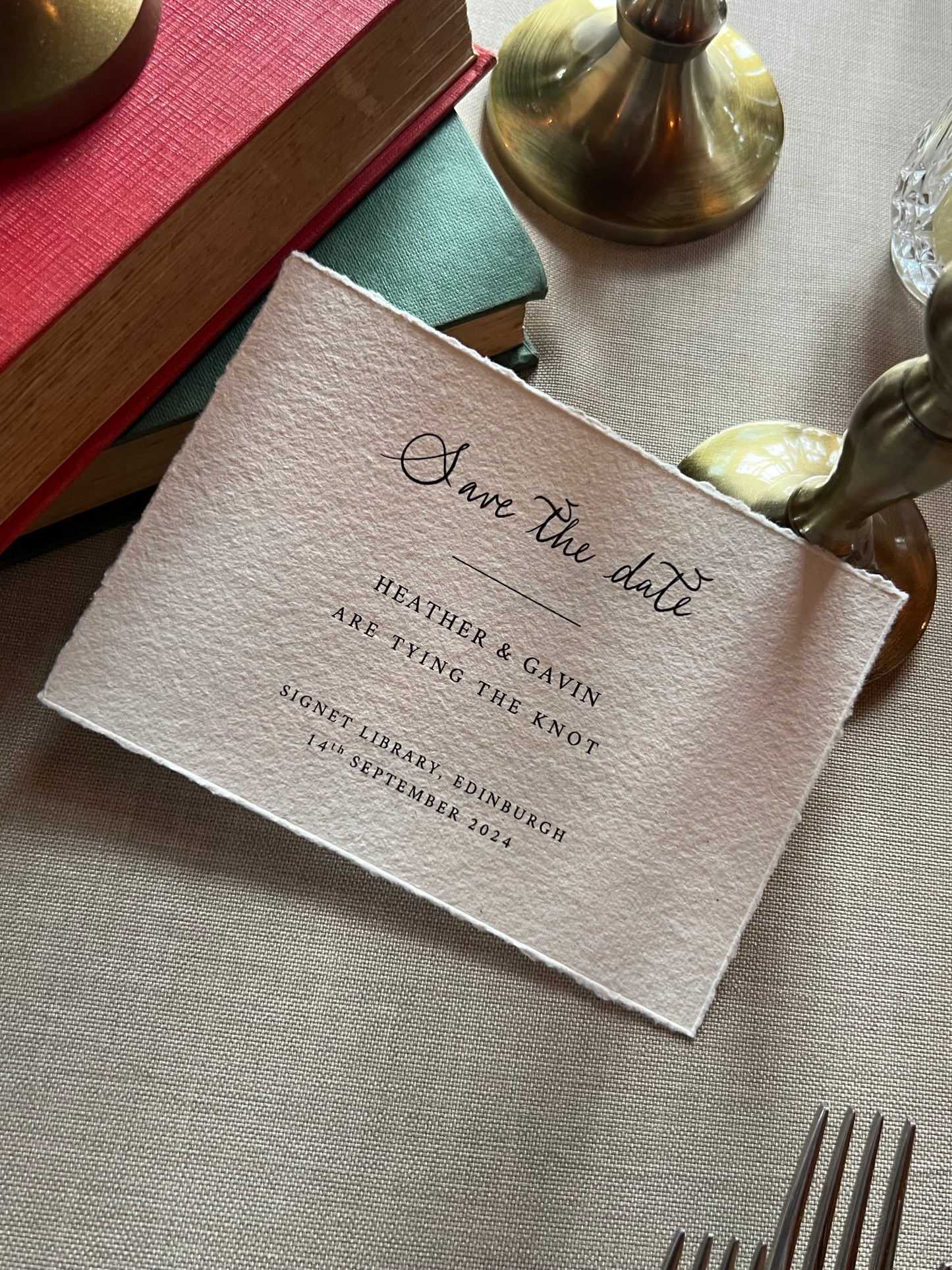 Cotton Paper Save the Dates