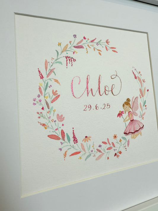 Keepsake Watercolour Fairy Baby Gift