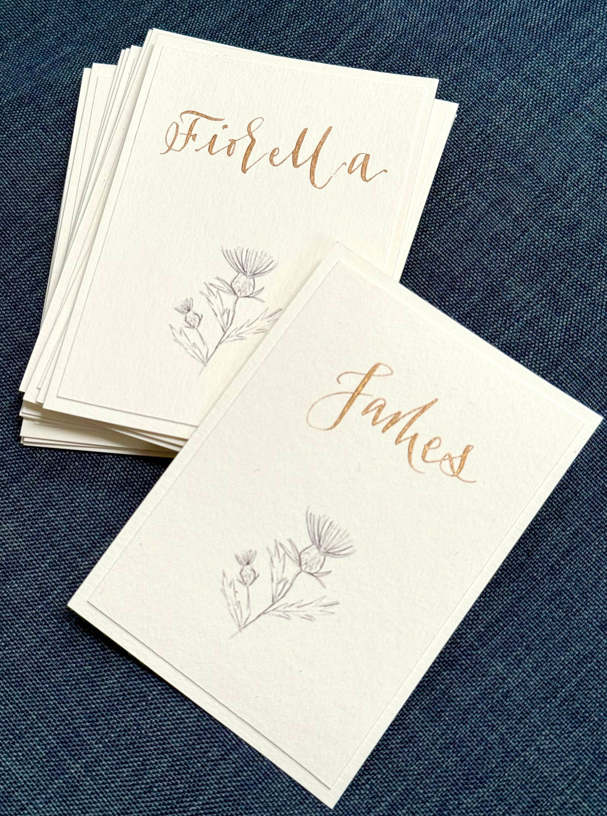 Elegant Thistle Place Cards