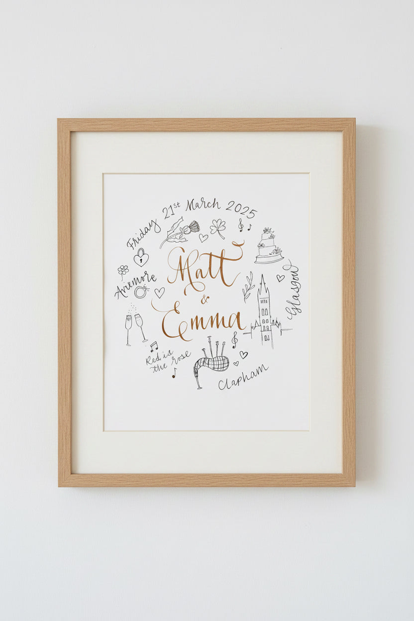 Personalised Framed Doodle Art Portraits