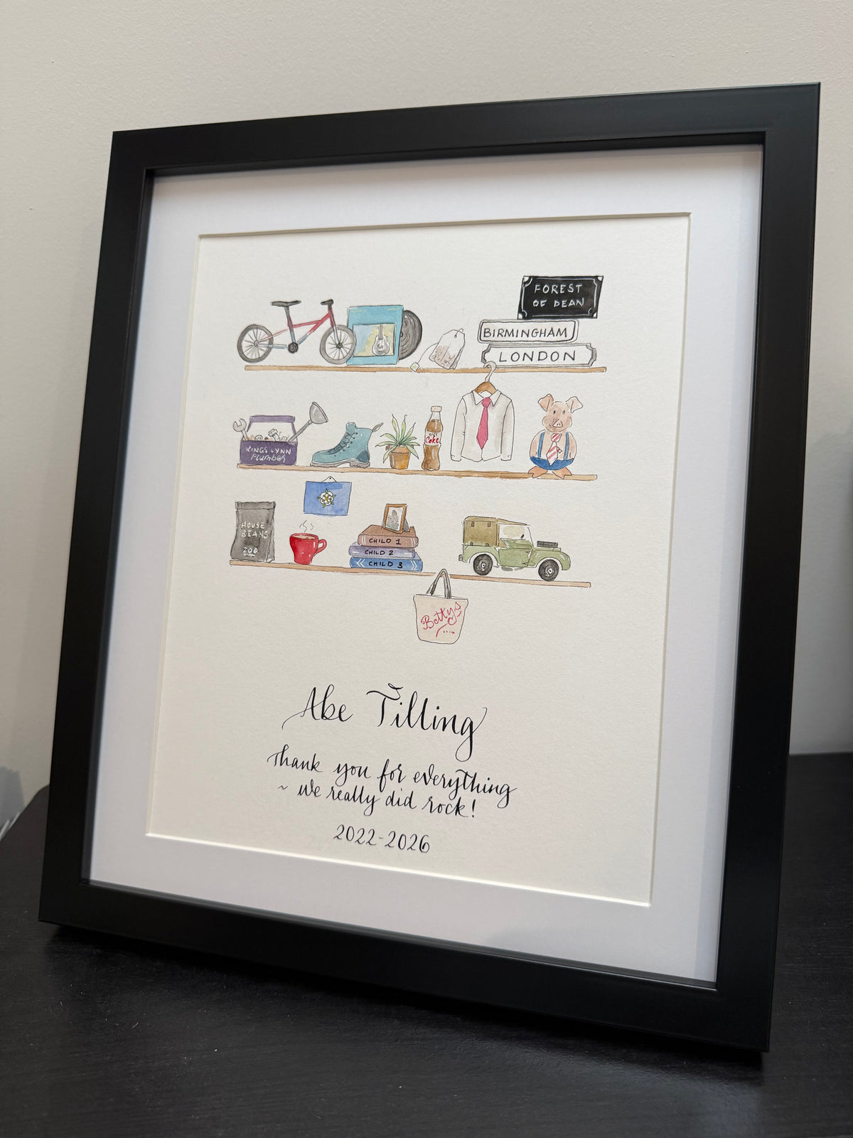 Personalised Doodle Shelves Illustration