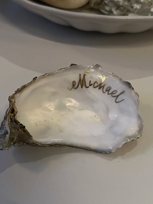 Personalised Oyster Shell Place Cards