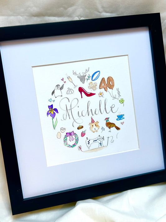 Personalised Framed Doodle Art Portraits