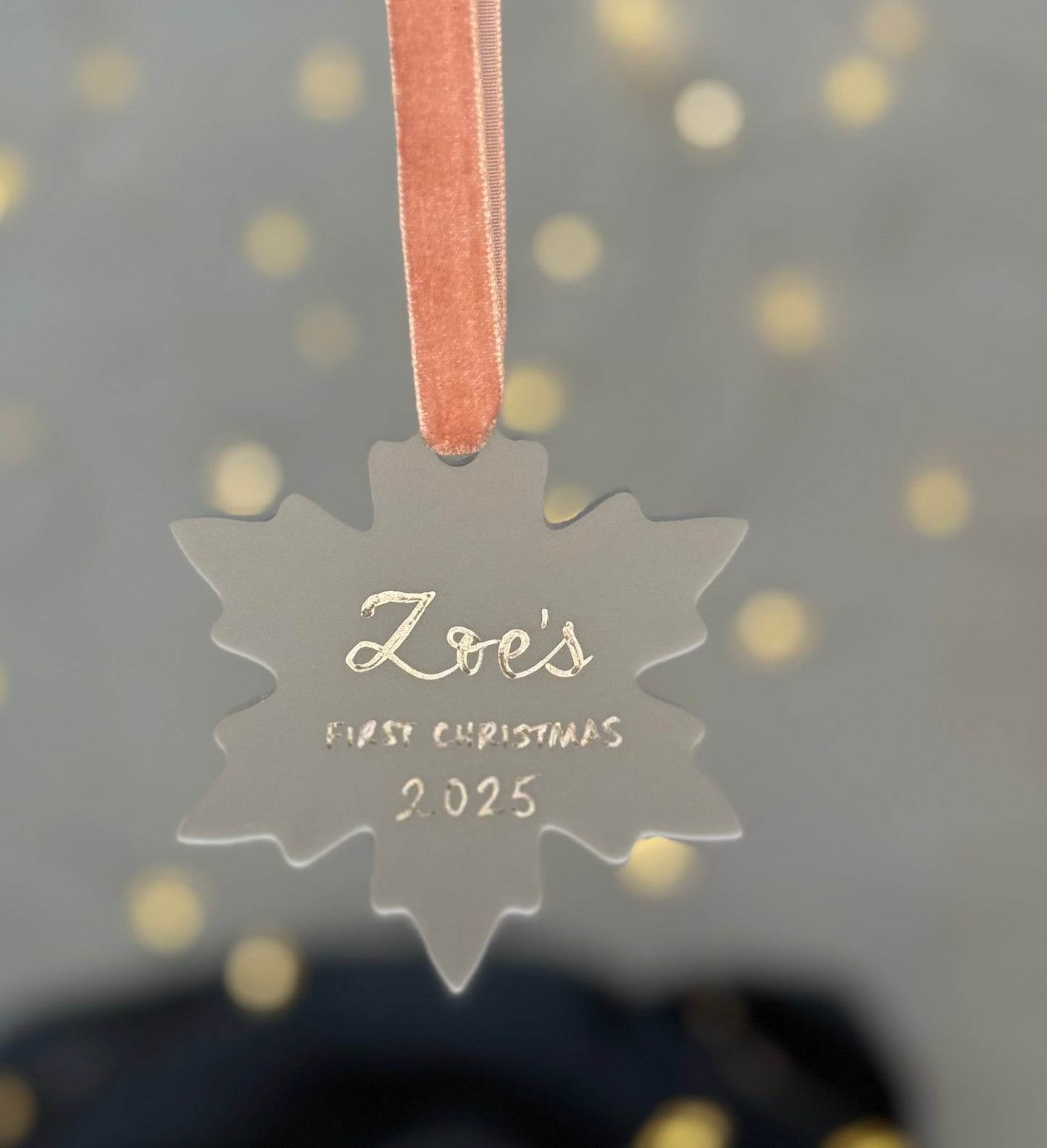 Personalised Frosted Acrylic Snowflake Tree Decoration