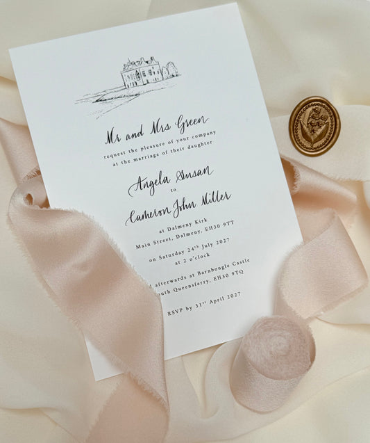 Barnbougle Castle Wedding Invitations