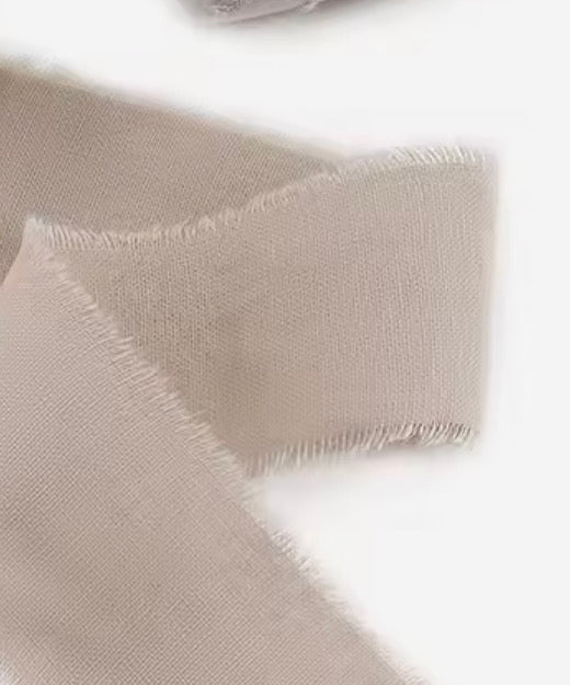 Personalised Frayed-Edge Linen Ribbon Place Cards