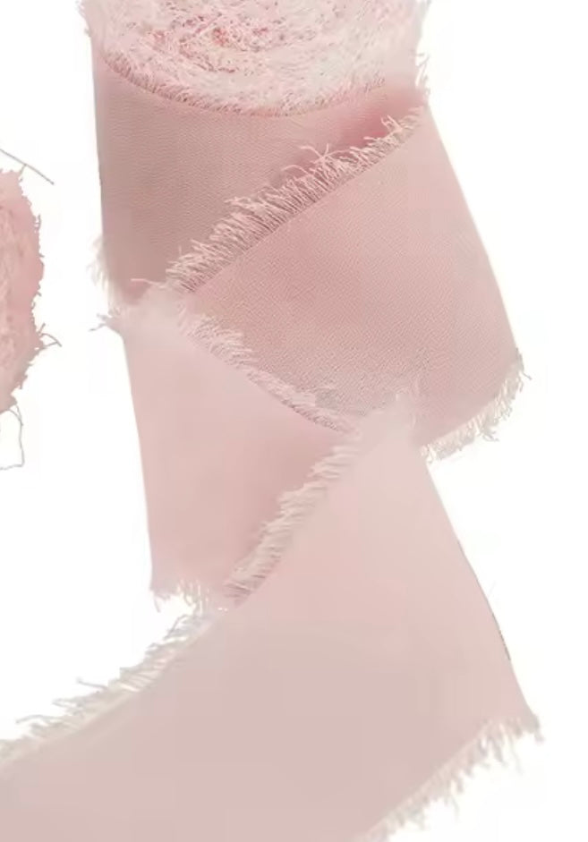 Personalised Frayed-Edge Ribbon Place Cards