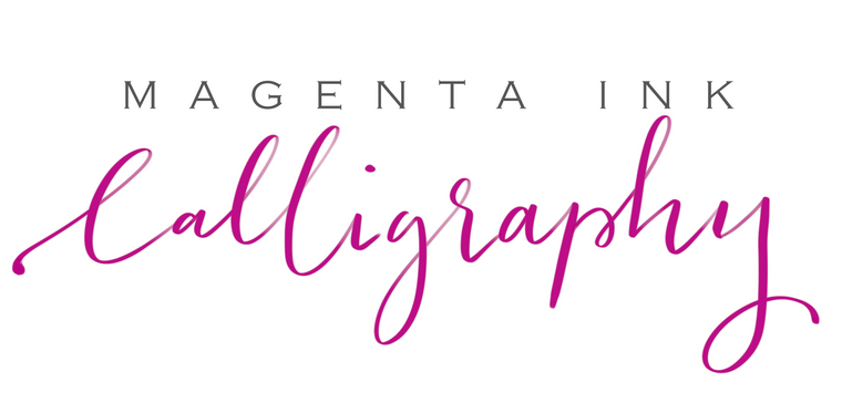 Magenta Ink Calligraphy Logo