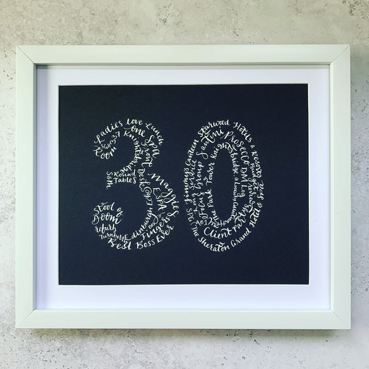Custom Shape Calligraphy in Frame