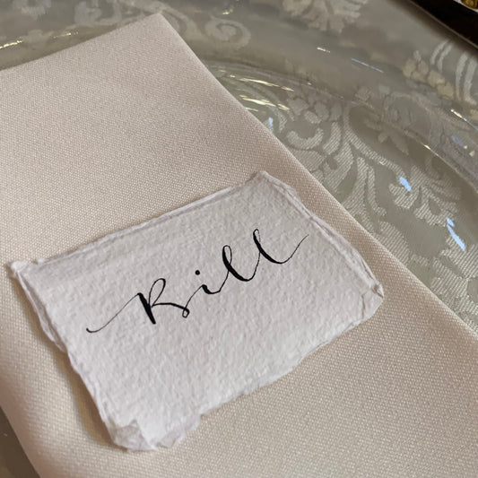Wedding Guest Names Cotton Paper Calligraphy