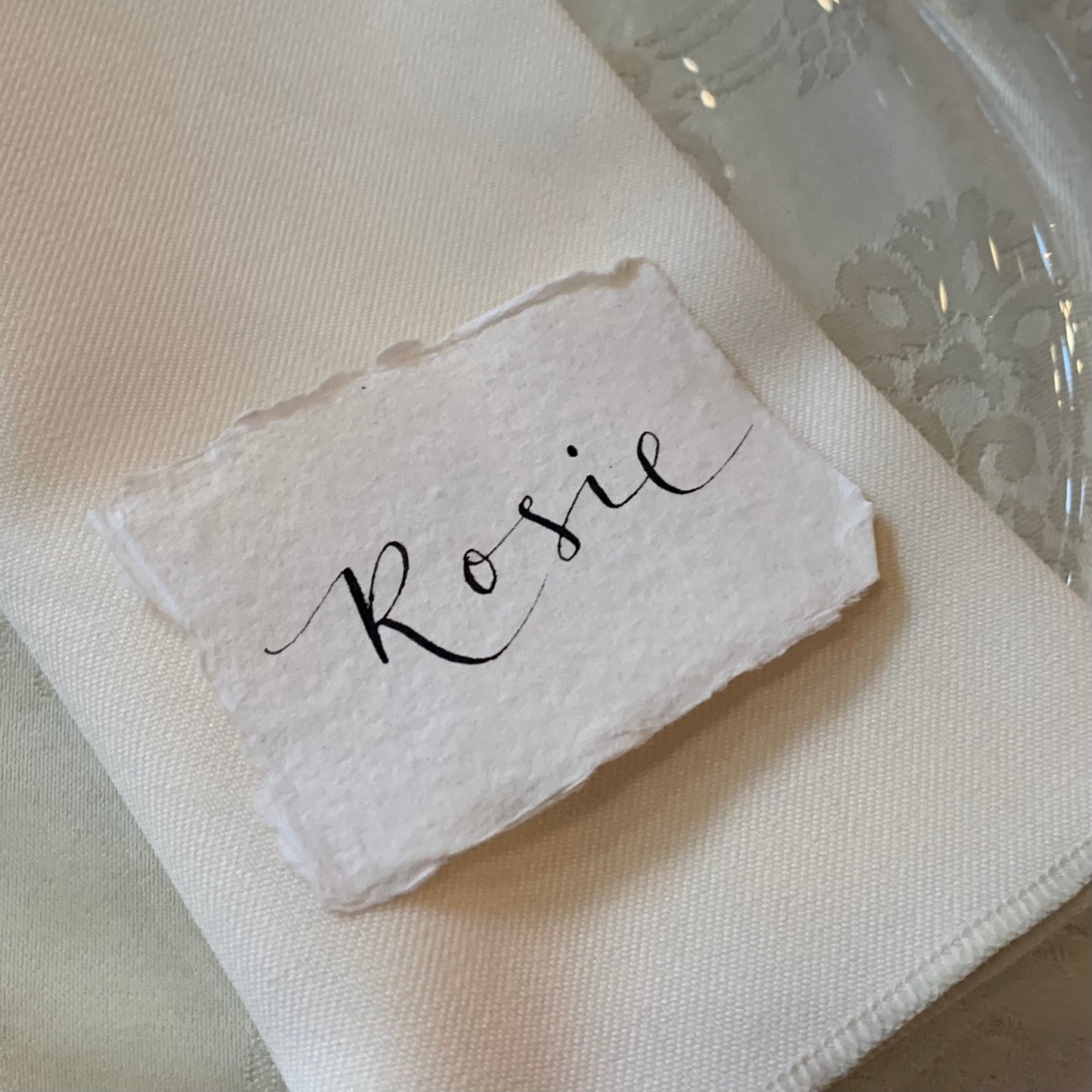 Wedding Guest Names Cotton Paper Calligraphy