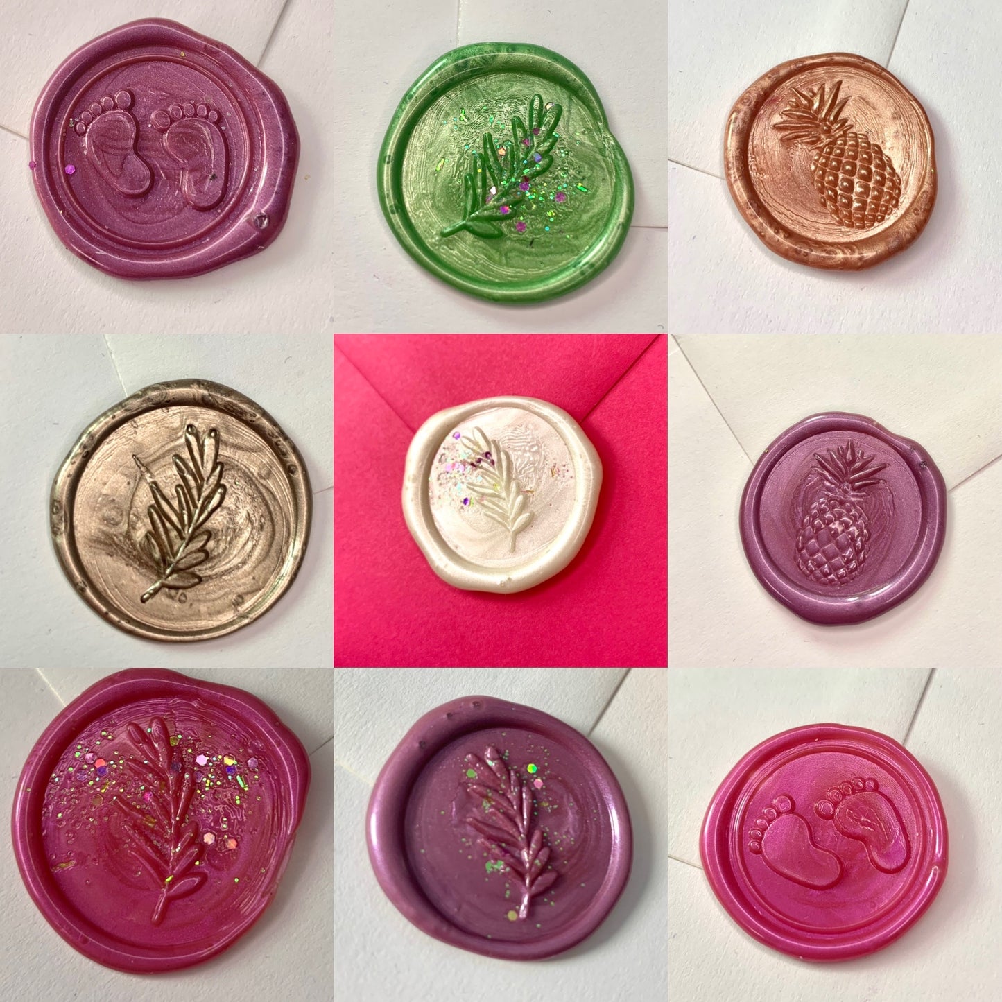 Mixed pack of 10 wax seals