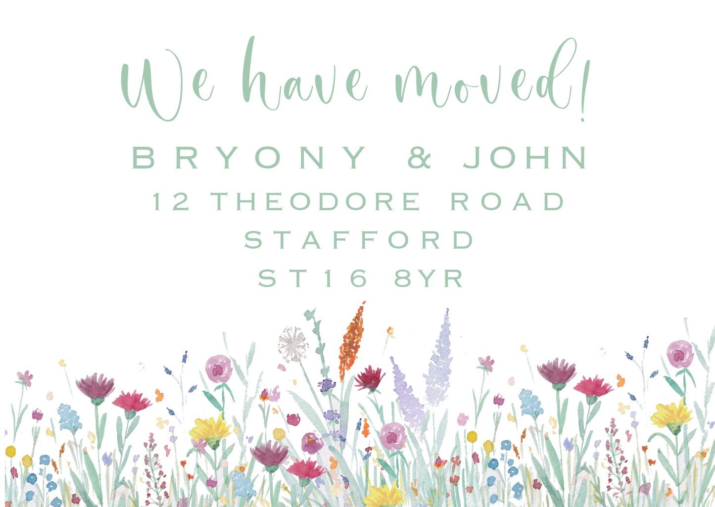 Meadow New Address Cards - pack of 20
