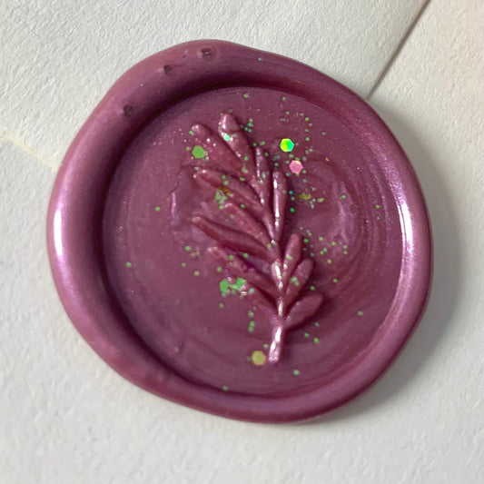 Sparkling Wax Seal leaf design