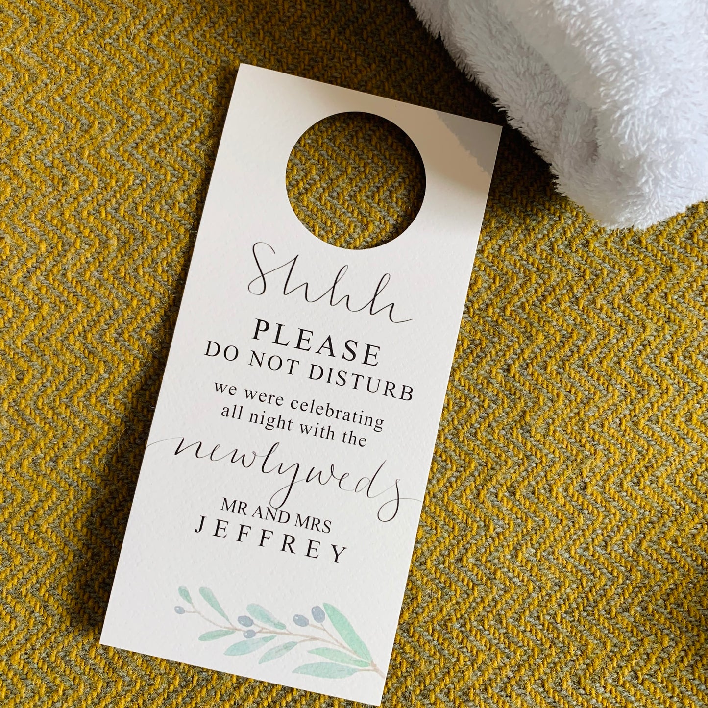 Personalised wedding do not disturb sign 10 pack